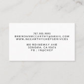 Koch Cutlery Logo Koch Services Visitenkarte (Rückseite)