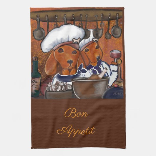 KOCH-DACKELN GESCHIRRTUCH (Vertikal)