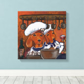 KOCH-DACKELN LEINWANDDRUCK (Insitu (Holzboden))