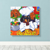 KOCH-DACKELN LEINWANDDRUCK (Insitu (Holzboden))