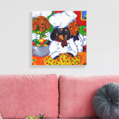 KOCH-DACKELN LEINWANDDRUCK (Insitu (Wohnzimmer))