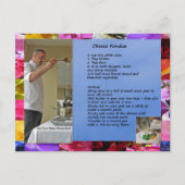 Koch David's Käse Fondue Rezept Postkarte (Vorderseite)