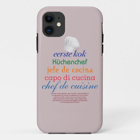 Koch de Cuisine Case-Mate iPhone Hülle (Rückseite)