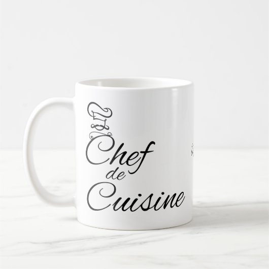 Koch de Cuisine - Kundenname Kaffeetasse (Links)