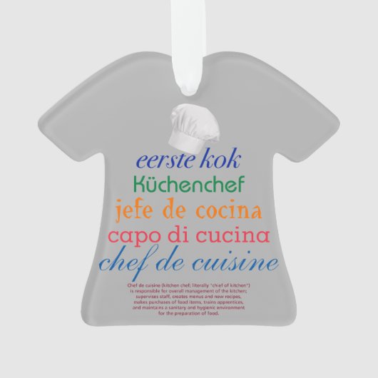 Koch de Cuisine Ornament (Rückseite)