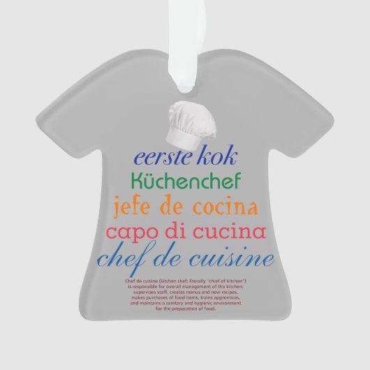 Koch de Cuisine Ornament (Vorderseite)