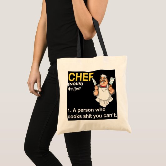 Koch Definition Funny Cook Kochen Tragetasche (Vorderseite (Produkt))