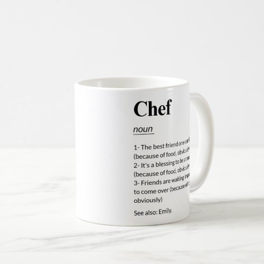 Koch Definition Funny Cooking Specialist Kaffeetasse (VorderseiteRechts)