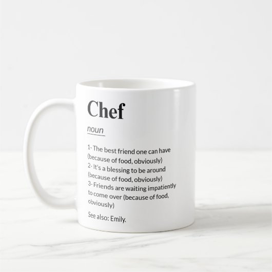 Koch Definition Funny Cooking Specialist Kaffeetasse (Links)