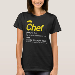 Koch Definition Witziger Koch Kochen für Köche T-Shirt