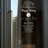 Koch der Bäckerei Eröffnungszeiten Transparentes L Fensteraufkleber