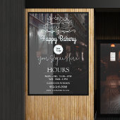 Koch der Bäckerei Eröffnungszeiten Transparentes L Fensteraufkleber