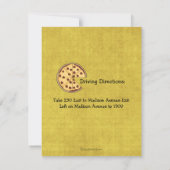 Koch, der heiße Pizza-Party Einladung dient (Rückseite)