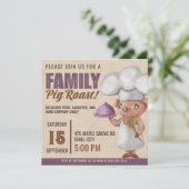 Koch der Roastgrube Einladung (Stehend Vorderseite)