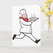 Koch, die Lebensmittel-Grußkarten mitführen Karte (Gelbe Blume)