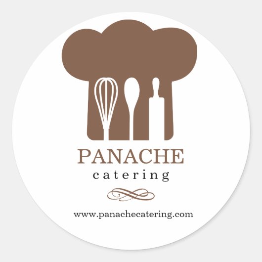 Koch, die Werbeaufkleber haben Runder Aufkleber (Vorderseite)