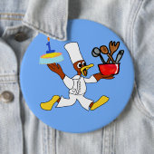 Koch Ducky Kazoo Blue Cartoon Button (Beispiel)