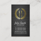 Koch Elegant Dark Wood Catering Visitenkarte (Vorderseite)