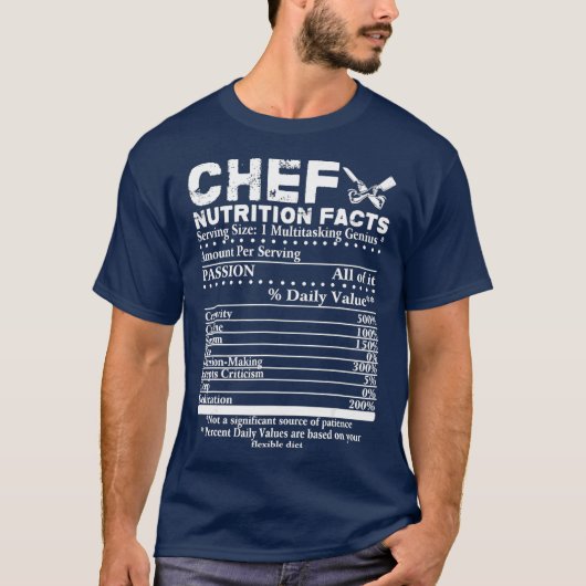Koch Ernährung Fakten Coole Koch Geschenk für Köch T-Shirt (Vorderseite)