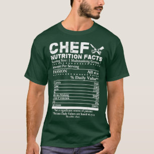 Koch Ernährung Fakten Coole Koch T-Shirt Geschenk