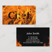Koch Flaming Feuer Typografie Visitenkarte (Vorne/Hinten)