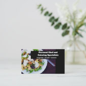 Koch Food Foto Catering Lehren Visitenkarte (Stehend Vorderseite)