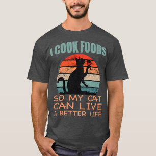Koch Funny Cooking für Köche und Katzen Liebhaber T-Shirt