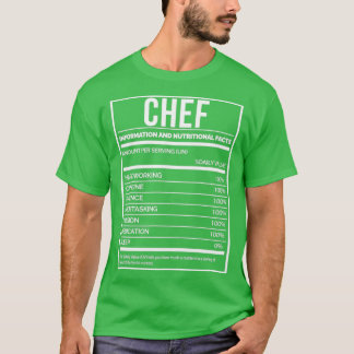 Koch Funny Cooking Nutrition Label T-Shirt