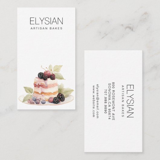 Koch für Bäckereien | Berry Bliss Visitenkarte (Vorne/Hinten)
