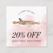 Koch für Bäckereien Logo Pink Aquarell Catering Rabattkarte (Vorderseite)