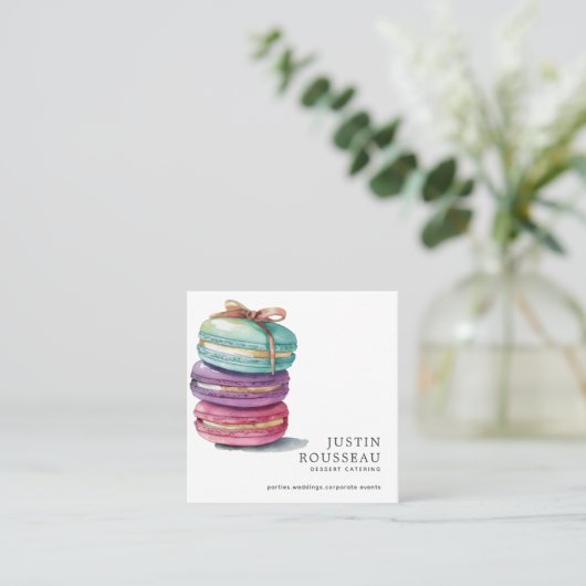 Koch für Bäckereien Quadratische Visitenkarte (Stehend Vorderseite)