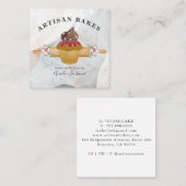 Koch für Backwaren Quadratische Visitenkarte (Vorne/Hinten)