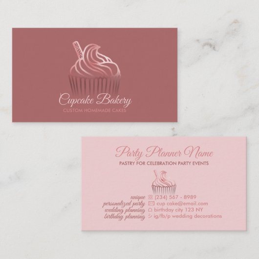 Koch für Backwaren Visitenkarte (Vorne/Hinten)