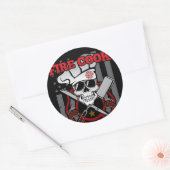 Koch für Feuerwehr Runder Aufkleber (Umschlag)