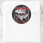 Koch für Feuerwehr Runder Aufkleber (Tasche)