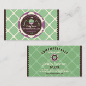 Koch für grünbraunen geometrischen Cupcake Visitenkarte (Vorne/Hinten)