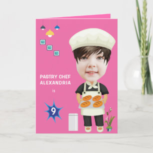 Koch für Konditorei 🎂 Kopf Hole Bester Geburtstag Karte