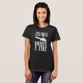 Koch für Männer - Frauenmesser kochen T-Shirt (Vorne ganz)