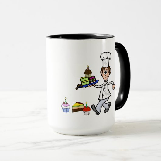 Koch für männliche Paste Name Tasse (VorderseiteRechts)