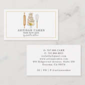 Koch, gebacken und gebacken visitenkarte (Vorne/Hinten)