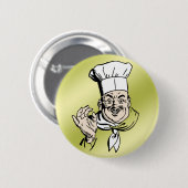 Koch genehmigt button (Vorne & Hinten)