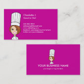 Koch-Geschäfts-Karte - brünette Version Visitenkarte (Vorne/Hinten)