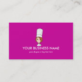 Koch-Geschäfts-Karte - brünette Version Visitenkarte (Rückseite)