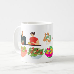 Koch gesundes Kochen-Show-Design Kaffeetasse