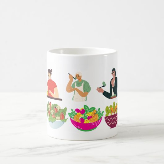 Koch gesundes Kochen-Show-Design Kaffeetasse (Mittel)