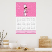 Koch Girl Cartoon Poster (Küche)