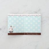 Koch Girl Danke-Card - Braun mit schwarzem Haar Dankeskarte (Innenseite)