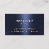 Koch Gold Hat Personal Koch Catering Service Navy Visitenkarte (Rückseite)