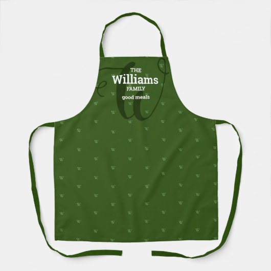 Koch Green Monogram Schürze (Vorderseite)