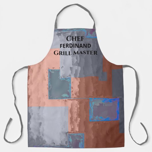 Koch Grill Master Gray Brown Squares Schürze (Vorderseite)